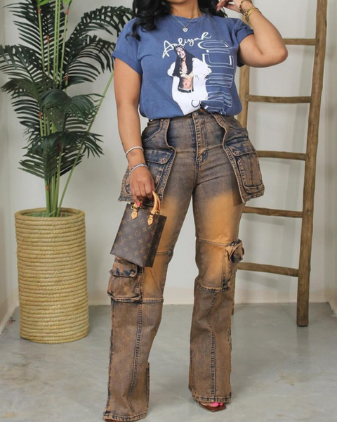 Straight Cargo Jeans
