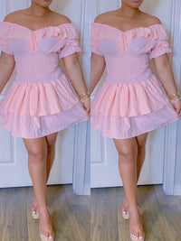 Off-Shoulder Ruffle Dress