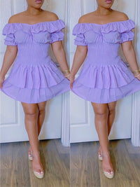 Off-Shoulder Ruffle Dress
