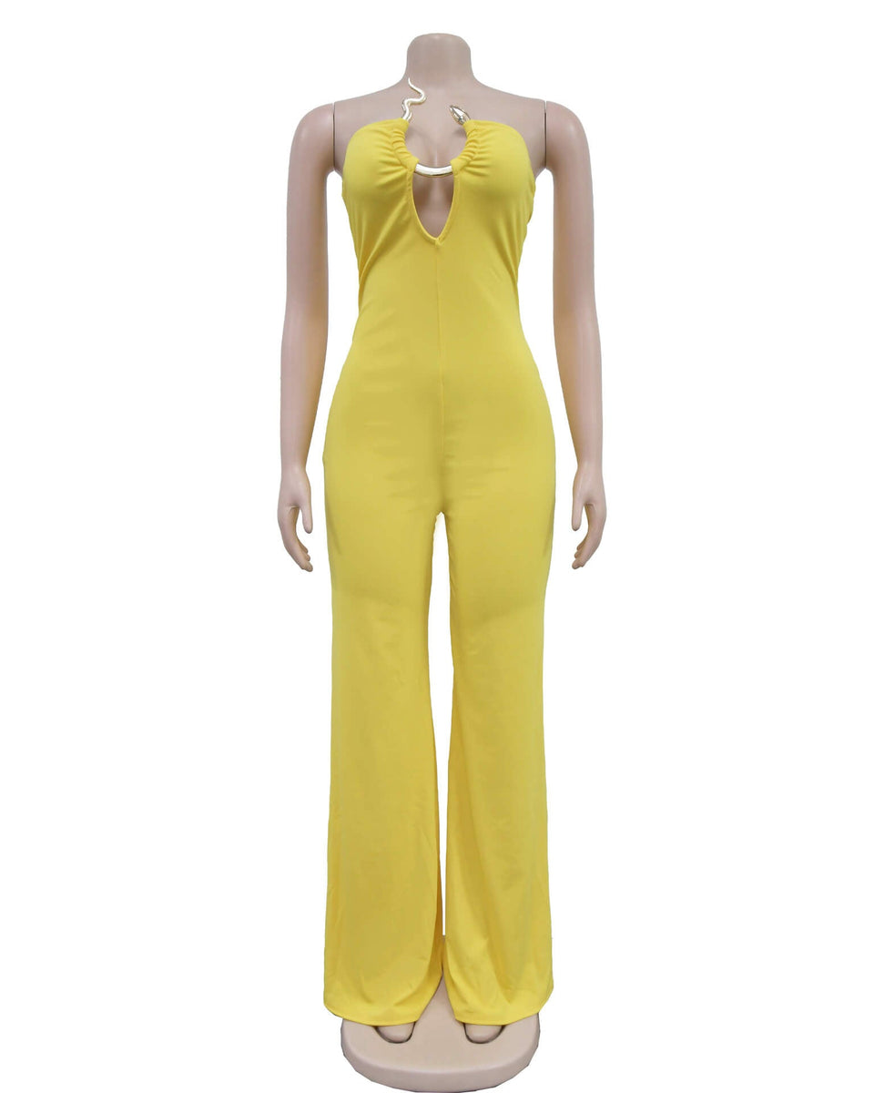 Strapless Wide-Leg Jumpsuit