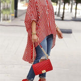 Stripe High-Low Shirt (800187383925)