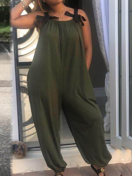 Sleeveless Slouchy Jumpsuit--Clearance