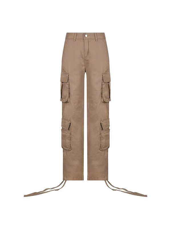 Solid Cargo Pants