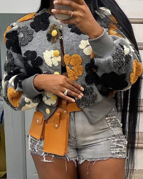 Floral Bomber Jacket