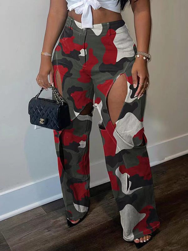 Mangocouture Camo Cutout Pants