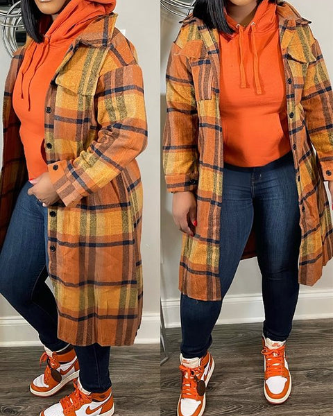 Mangocouture Plaid Shirt Jacket