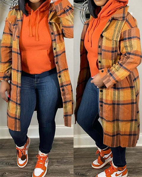 Mangocouture Plaid Shirt Jacket